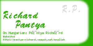 richard pantya business card